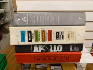 lot 6142 image: Lot of 4 Binders of Parts Catalogs   Crane, Apollo, Armstrong
