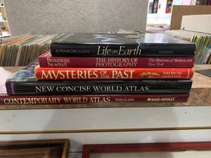 lot 6159 image: Lot of 5 Books  History of Photography, Life on Earth, Ancient Mysteries, Atlas
