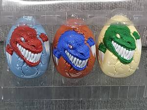lot 3068 image: Lot of 3 Matchbox Dino Egg Shells Only (No Diecast Cars Included)