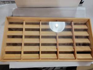 lot 3093 image: Wood & Plexiglass 25 Car Display Case  18.5 x 9.5 x 2.5