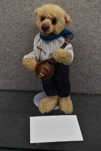lot 1049 image: Plush Teddy Bear with Guitar  13 x 4 x 4