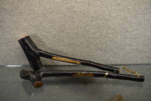 lot 2004 image: Vintage Lot of 2 Wood Shillelaghs  Souvenir of Ireland  18 x 6.5