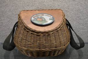 lot 2005 image: Edgewater Lodge Fishing Basket  10.5 x 14 x 7