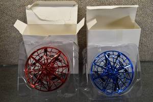 lot 2014 image: Lot of 2 NIB Orbital Interactive Flying UFO  Orbital Solutions  4 Diameter