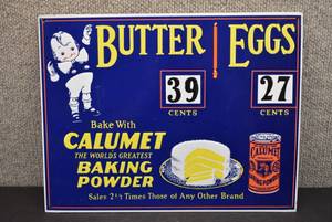 lot 2025 image: Calumet Baking Powder Tin Sign  Reproduction  13.75 x 10.5