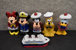 lot 2033 image: Lot of 6 Disney Cruise Rubber Crew and Boat  Disney