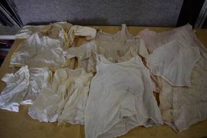 lot 2064 image: Box of Vintage Baby Clothes  Hand Made, Embroidered