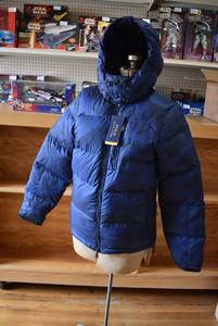 lot 2174 image: New With Tags Polo Puffer Coat  Ralph Lauren  Navy Camo  XS