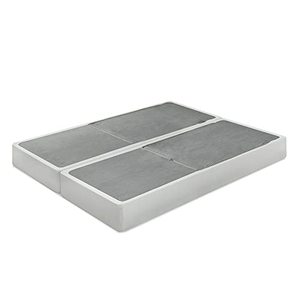 lot 9082 image: ZINUS No Assembly Metal Box Spring  7.5 Inch White Mattress Foundation  Sturdy Metal Structure, Split King