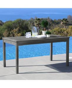 lot 9084 image: Vifah Renaissance Outdoor Rectangular Hand-Scraped Wood Patio Dining Table