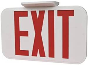 lot 20007 image: EXIT SIGN WITH HANGING ACCESSORIES