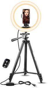 lot 20013 image: UBEESIZE RING LIGHT WITH PHONE HOLDER AND REMOTE