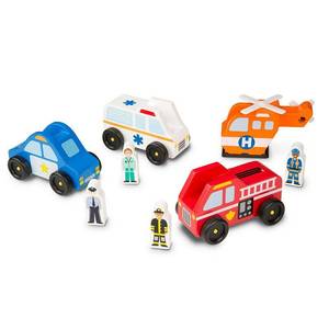 lot 20029 image: Melissa and Doug Emergency Vehicle Set