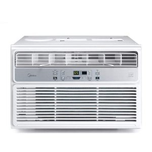 lot 20109 image: MIDEA MAW06R1BWT Window Air Conditioner 6000 BTU Easycool AC (Cooling, Dehumidifier and Fan Functions) for Rooms up to 250 Sq, ft. with Remote Control, 6,000, White