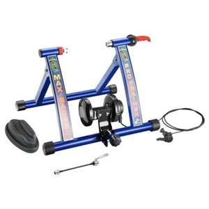 lot 20115 image: rad cycle products max racer pro bicycle trainer work out with 7 levels of resistance,pro blue