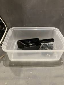 lot 20158 image: IRIS PLASTIC STORAGE WITH LID AND SCOOP