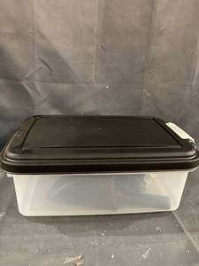 lot 20166 image: IRIS PLASTIC STORAGE CONTAINERS WITH LID AND SCOOP