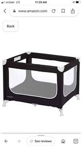 lot 20226 image: Dream On Me Zodiak Portable Playard with Carry Bag & Shoulder Strap, Black