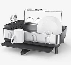 lot 20240 image: SIMPLE HUMAN DISHRACK MODERN GREY