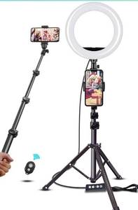 lot 60036 image: 8 SELFIE RING LIGHT WITH TRIPOD STAND