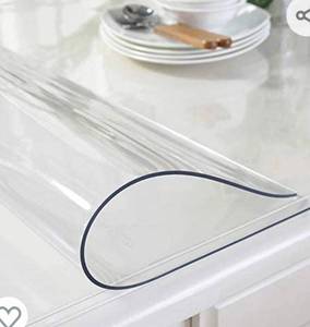 lot 60102 image: OstepDecor Custom 48 x 36 Inch Clear Table Cover Protector, 1.5mm Thick Desk Protector, Plastic Table Cover Clear Table Pad Tablecloth Protector, Clear Desk Pad Mat for Coffee Table, Writing Desk 4ft