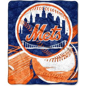 lot 39003 image: New York Mets MLB Sherpa Throw (Big Stick Series) (46x60)