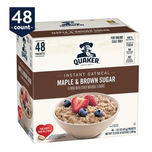lot 39026 image: MAPLE & BROWN SUGAR INSTANT OATMEAL, MAPLE & BROWN SUGAR