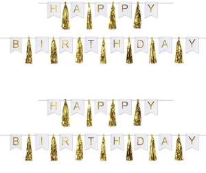lot 39136 image: 59630 Birthday Tassel Streamer Goldwhite