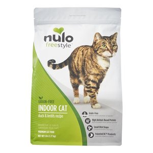 lot 39166 image: Nulo Freestyle Grain-Free Indoor Duck & Lentils Dry Cat Food, 5 Lb