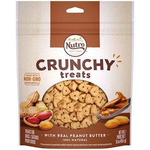 lot 39236 image: NUTRO Crunchy Dog Treats with Real Peanut Butter, 16 Oz. Bag
