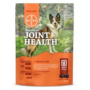 lot 39253 image: Synovi G4 Joint Health Glucosamine Supplement for Dogs, 60 Soft Chews