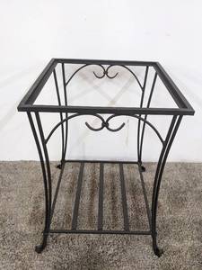 lot 327 image: Metal End Table Missing Glass