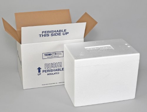 lot 31877 image: Polar Tech 245C Thermo Chill Insulated Carton with Foam Shipper, Medium, 17 Length x 10 Width x 8-14 Depth
