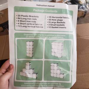 lot 30011 image: Snap Together Beige Fabric Cubby Organizers