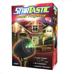 lot 30031 image: StarTastic Static Holiday Laser Light Show, 2 Modes with Red & Green Lights
