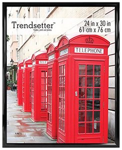 lot 30046 image: MCS Trendsetter Poster Frame Back-Loading Wall Art & Puzzle Frame, 24 x 30 Inch, Black