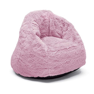 lot 5439 image: Delta Children Cozee Fluffy Chair, Toddler Size (for Kids Up to 6 Years Old), Pink