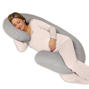 lot 5444 image: Leachco Snoogle Chic Jersey Support Pillow - Heather Gray