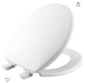 lot 5458 image: BEMIS Toilet Seat will Slow Close and Removes Easy for Cleaning, ROUND, Plastic, White
