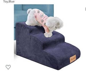 lot 5463 image: Topmart 3 Tiers Foam Dog Ramps
