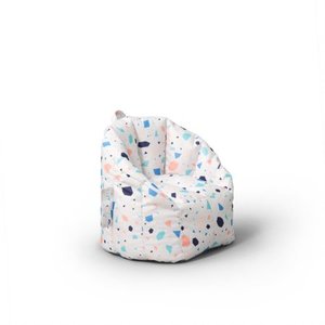 lot 5468 image: Big Joe Milano Kids Bean Bag Chair, Multi-Color Terrazzo Lenox Fabric