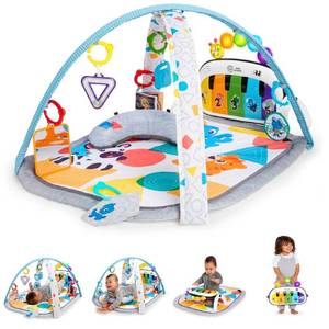 lot 5486 image: Baby Einstein 4-in-1 Kickin Tunes Music and Language Discovery Activity Gym and Play Mat