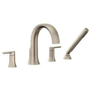 lot 5540 image: Moen TS984 Doux Widespread Deck Mounted Roman Tub Filler