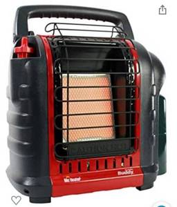 lot 5550 image: Mr. Heater F232000 MH9BX Buddy 4,000-9,000-BTU Indoor-Safe Portable Propane Radiant Heater, Red-Black
