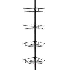 lot 5576 image: Zenna Home Tension Pole Shower Caddy, Bronze