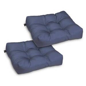 lot 5579 image: Classic Accessories Water-Resistant Square Patio Seat Cushions, 19 x 19 x 5 inch, Navy, 2 Pack