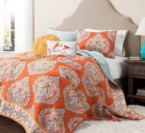 lot 5469 image: Harley King Quilt 5pc Set