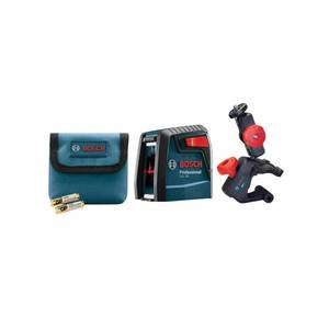 lot 21449 image: Bosch GLL 30S Compact Lightweight Self Leveling Cross Line Laser Level with Range of 30 Feet (New Open Box)