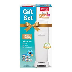 lot 16459 image: Playtex Baby Diaper Genie Complete Gift Set (1 Pail, 3 Refills)