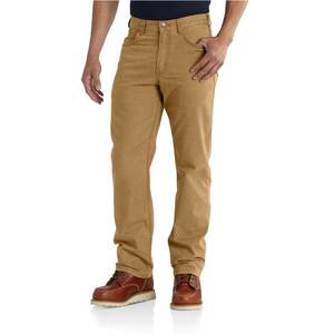 lot 16507 image: Carhartt Mens 36 in. x 32 in. Medium Hickory CottonSpandex Rugged Flex Rigby 5-Pocket Pant